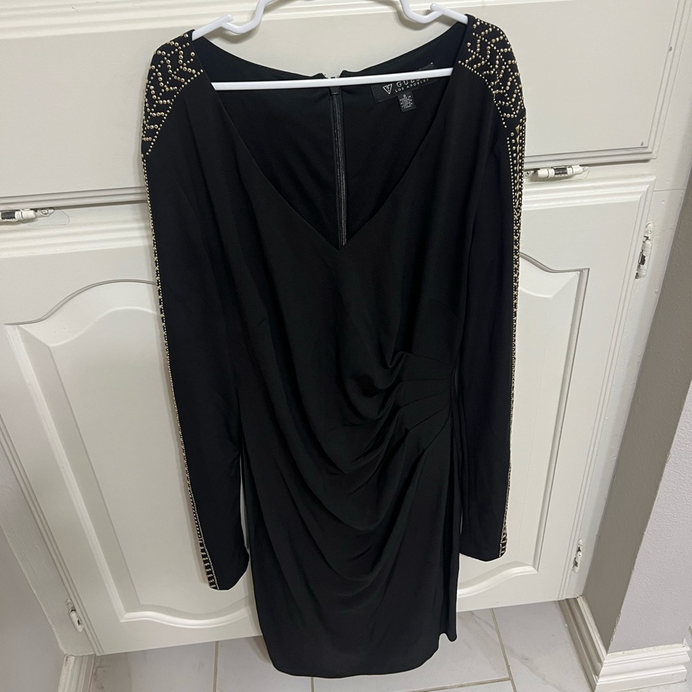 Guess Black Dress with Gold Detailing